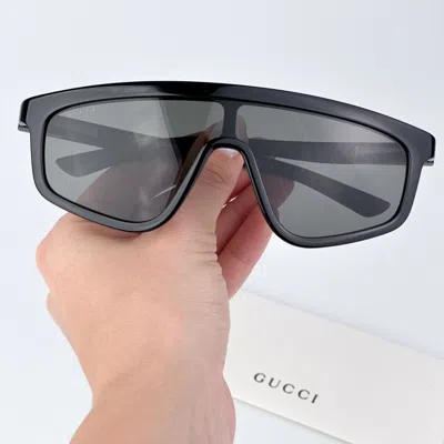 Pre-owned Gucci Gg1736s 001 Black Grey Unisex Sunglasses Gg 1736s In Gray