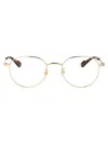 Gucci Demo Rectangular Men's Eyeglasses Gg0006oan 001 55 In Gold-gold-transparent