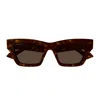 Gucci Gg1753s Linea Emblem 002 Havana Brown Sunglasses In Brown