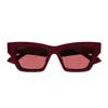 Gucci Gg1753s 004  Burgundy Brown Sunglasses In Brown