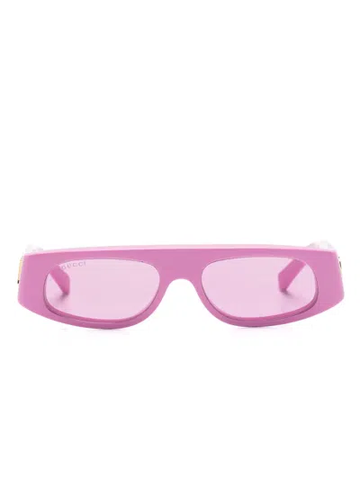 Gucci Gg1771s Geometric-frame Sunglasses In Pink