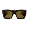 Gucci Logo Acetate Rectangle Sunglasses In Multicolor