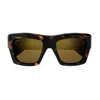 Gucci Logo Acetate Rectangle Sunglasses In Multicolor