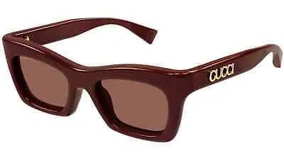 Pre-owned Gucci Gg1773s-003 Cat Eye Burgundy In Brown