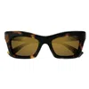 Gucci Eyewear Cat Eye Frame Sunglasses In 015 Havana Havana Brown