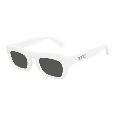 Gucci Gg1777s004 Thick-frame Acetate Sunglasses In White