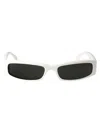 Gucci Eyewear Rectangular Frame Sunglasses In White-white-grey
