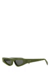 Gucci Women Army Green Acetate Sunglasses