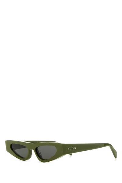 GUCCI OCCHIALI DA SOLE IN ACETATO VERDE MILITARE DONNA