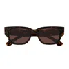 Gucci Rectangle-frame Sunglasses In Brown