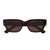 Gucci Rectangle-frame Sunglasses In Brown