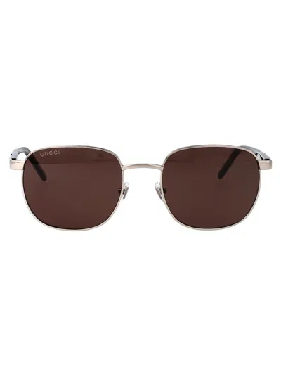 Gucci Gg1799s Sunglasses In Silver-havana-brown