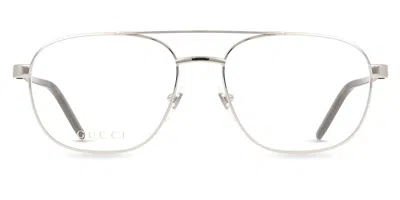 Gucci Gg1800o Men's Glasses, Silver, Size 56