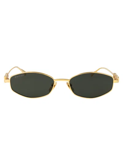 Gucci Gg1802s Sunglasses In Gold-gold-grey