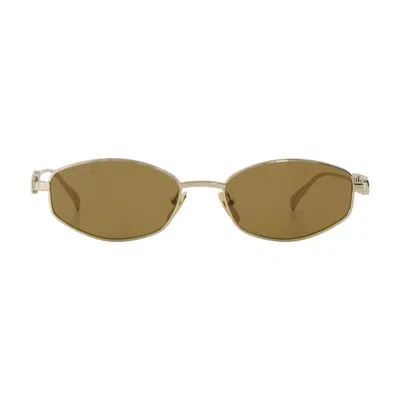 Gucci Gg1802s Sunglasses  Metal Gold In Green