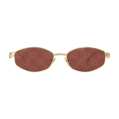Gucci Gg1802s Sunglasses  Metal Gold In Brown