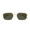 Gucci Gg1804s Linea Name Of Brand 001 Gold Grey Sunglasses In Gray