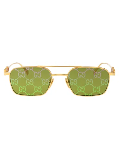 Gucci Gg1804s Sunglasses In Gold