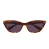 Gucci Gg1815s Linea Emblem 004 Havana Violet Sunglasses In Brown