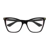 Gucci Gg1817o Linea Emblem 003 Black Pink Glasses In Black