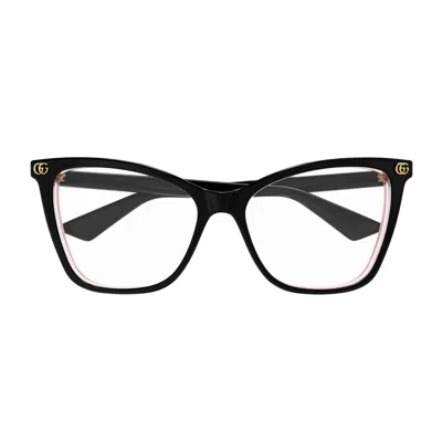 Gucci Gg1817o Linea Emblem 003 Black Pink Glasses