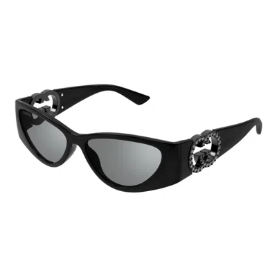 Gucci Gg1824s004 Black Black Grey In Pattern