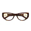 Gucci Gg1825o Linea Emblem Eyeglasses In Brown