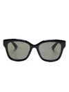 Gucci Double G Wayfarer-frame Sunglasses In Black