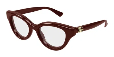 Gucci Gg1832o Women's Glasses, Burgundy, Size 50