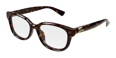 Gucci Gg1833ok Asian Fit Women's Glasses, Tortoiseshell, Size 52 In Brown