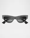 Gucci Gg1834s Recycled Acetate Cat-eye Sunglasses In Black