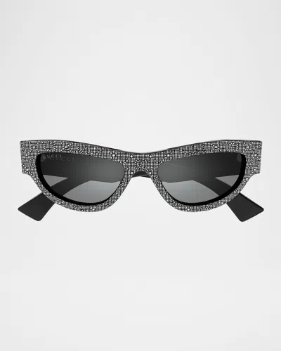 Gucci Gg1834s Recycled Acetate Cat-eye Sunglasses In Black