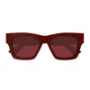 Gucci Gg1835s Linea Name Of Brand 003 Burgundy Red Sunglasses In Burgundy