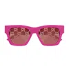 Gucci Gg1835s Linea Name Of Brand 004 Fuchsia Red Sunglasses In Pink