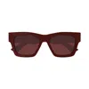 Gucci Gg1835s Linea Name Of Brand 003 Burgundy Red Sunglasses In Brown