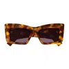 Gucci Gg1842s Linea Emblem 003 Havana Violet Sunglasses In Multi