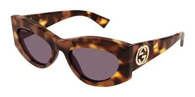 Gucci Violet Cat Eye Ladies Sunglasses Gg1843s 003 53 In Brown