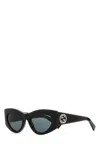 Gucci Black Cat Eye Sunglasses In Black