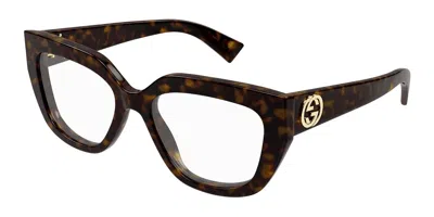 Gucci Gg1847o Women's Glasses, Tortoiseshell, Size 53 In Brown