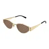 Gucci Geometrical Sunglasses Gg1853 S 003 In Gold