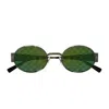 Gucci Gg1854s Linea Sign 003 Green Sunglasses In Green
