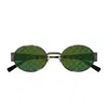 Gucci Gg1854s Linea Sign 003 Green Sunglasses In Multi