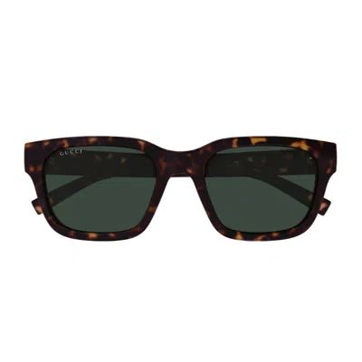 Gucci Gg1857sk Linea Sign 002 Havana Green Sunglasses In Gray