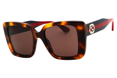 Gucci Gg1861s Oversized Tortoiseshell Acetate Sunglasses In Multi
