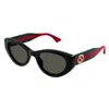 Gucci Grey Cat Eye Ladies Sunglasses Gg1862s 001 52