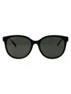 Gucci Black-gold-grey Recycled Acetate Sunglasses