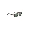 Gucci Bold Angular Frame Brown Acetate Sunglasses By