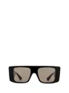 Gucci Rectangular Frame Sunglasses In 001