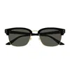 Gucci Gg1897sk Linea Institutional Logo 001 Black Grey Sunglasses