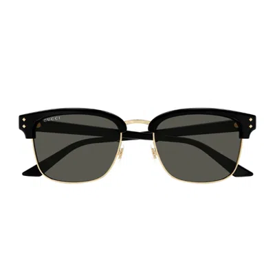 Gucci Gg1897sk Linea Institutional Logo 001 Black Grey Sunglasses